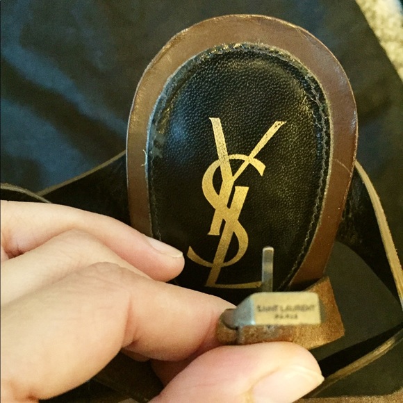 SAINT LAURENT Tribute Suede in Tan Color - Picture 7 of 8